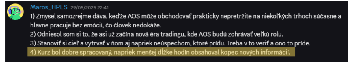 Reference účastníka StrategyLabu č. 4