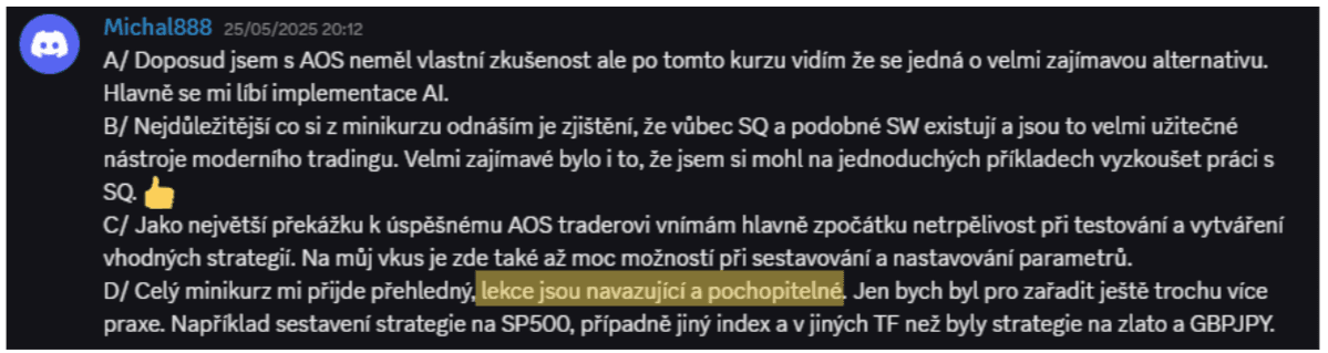 Reference účastníka StrategyLabu č. 5